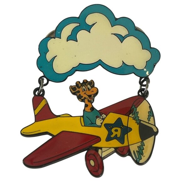Vintage 90's Toys R Us Limited Edition Pin Geoffrey The Giraffe Airplane 1990's - Picture 1 of 4